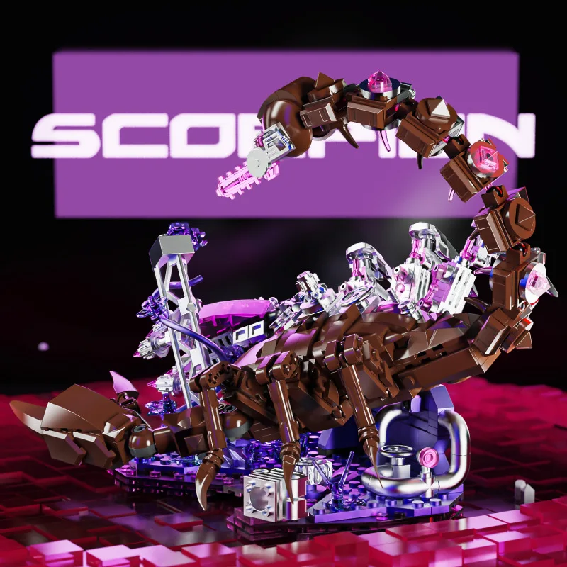 Mechanical Desert Giant Scorpion Simulated Insect Model Building Blocks Birthday Holiday Gift for Boy Kid Furniture for Display