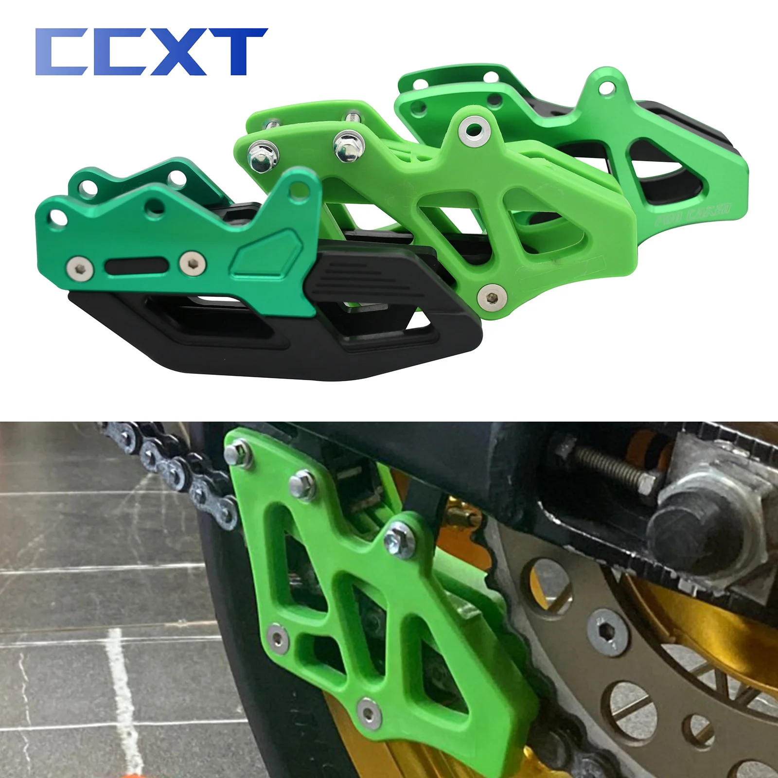 CNC Aluminum Chain Guide Guard Protector For Kawasaki KX250F KX450F KX 250F 450F 2009-2014 2015 2016 2017 2018 Universal Parts