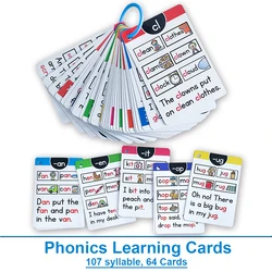 Kids Montessori English Phonics Learning Cards ESL Teaching Materials Teacher Teaching Aid Vocabulary Building Montessori