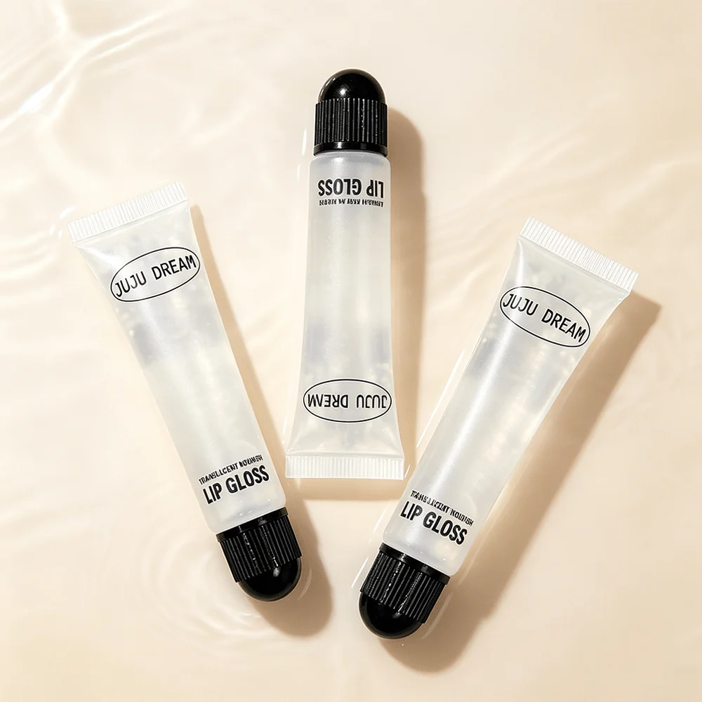 JUJU DREAM Translucent Nourishing Lip Gloss Hydrating Clear Lip Oil Repairing Glossy Lip Care view 5