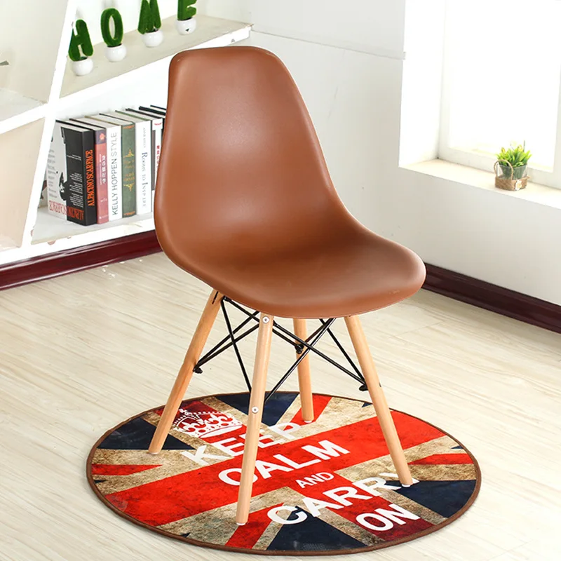 

New Nordic home comfortable sedentary backrest student study chair plastic solid wood office chair