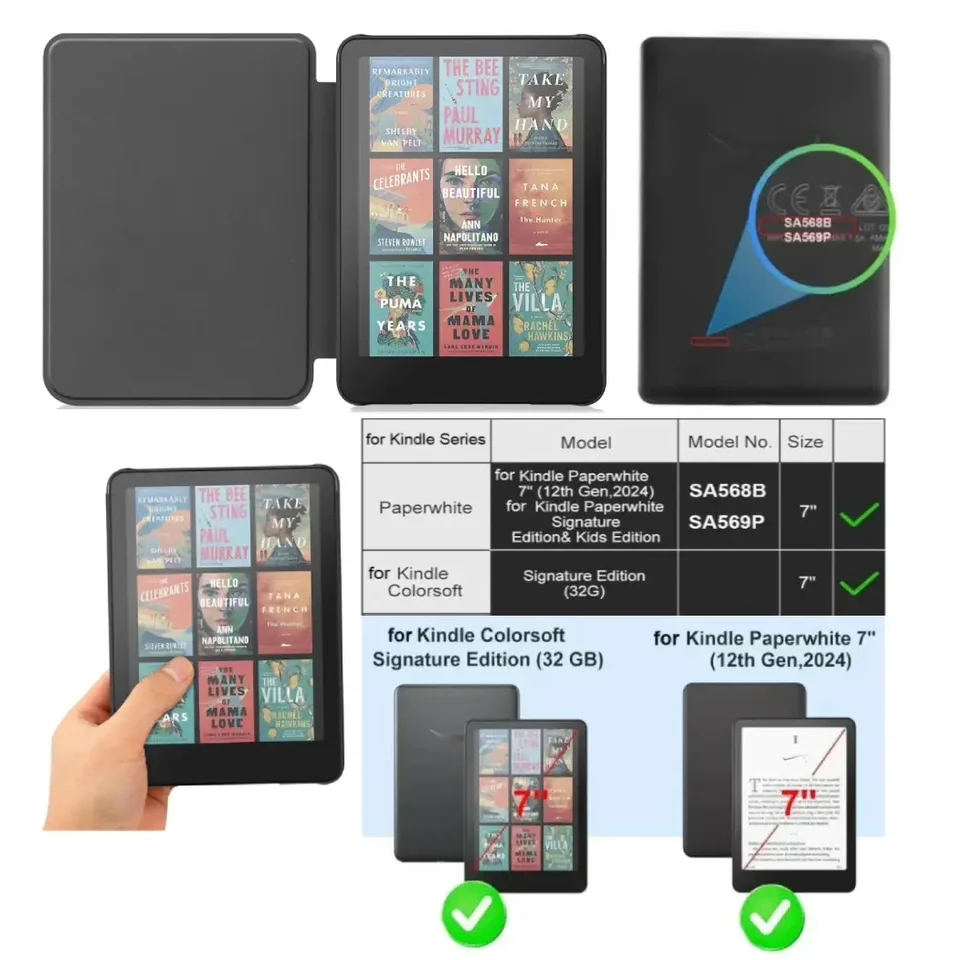 For Kindle Paperwhite 12th Generation Case 2024 7 inch Signature