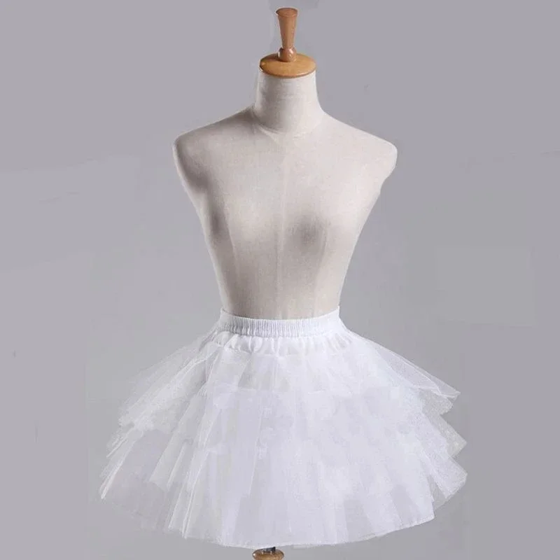 Cosplay empregada doméstica usar lolita pettiskirt curto meninas ballet malha fio saia anáguas