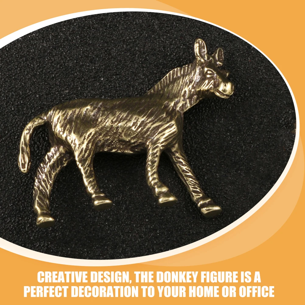 

Brass Animal For Home Decor Desktop Garden Landscape Standing Standing Donkey Statue Donkey Farm Animal Statue