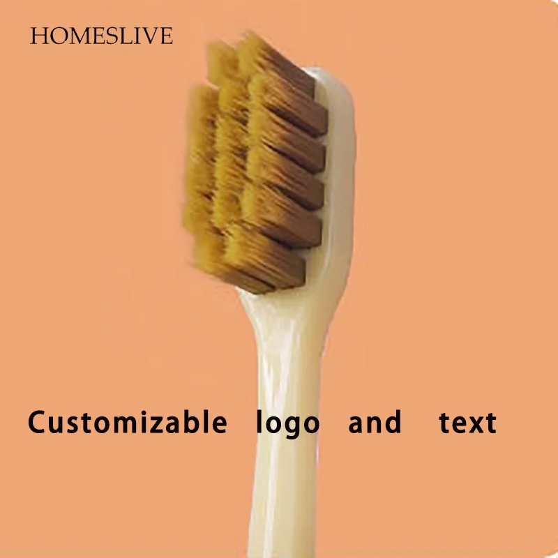 Homeslive 50pcs Toothbrush Can Be Customized Logo Text Name Tooth Care Accessories Tooth Whitening Instrument Tongue Scrape