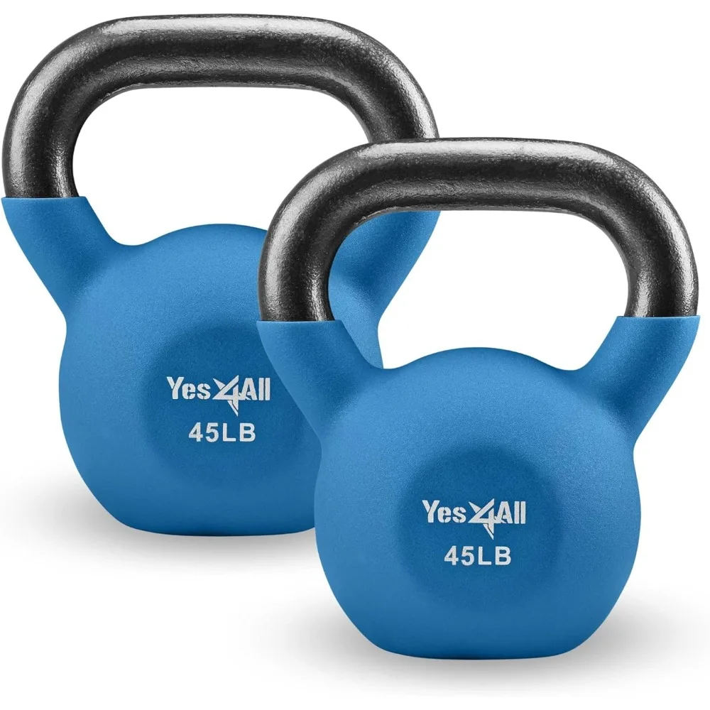 

Kettlebells 5lbs-65lbs & Kettlebell Sets Adjustable Weights, Neoprene Coated Solid Cast Iron Kettlebell for Home Gym