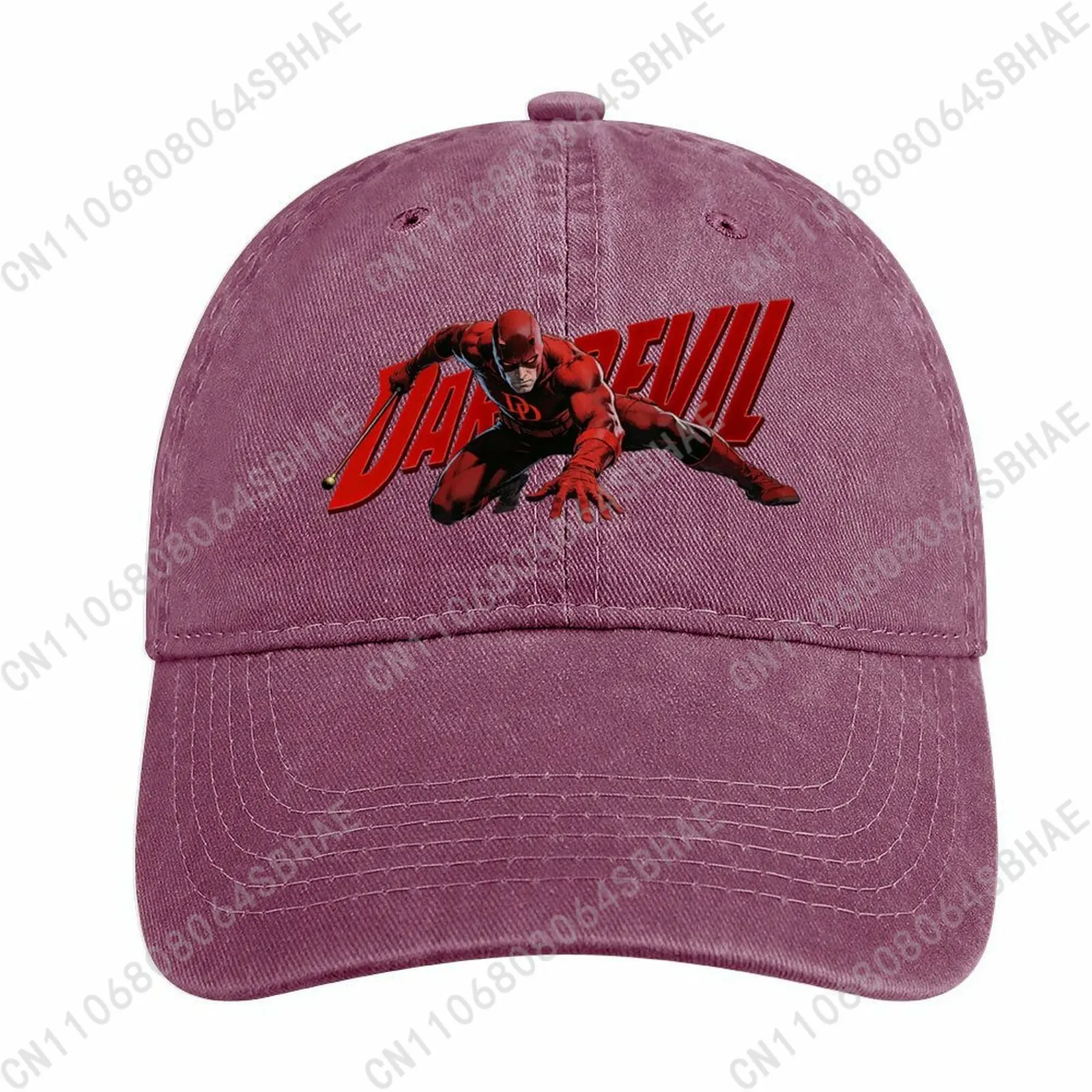 

Marvel Daredevil Washed Cotton Baseball Cap Vintage Dad Hat Men Women Retro Adjustable Denim Cap Streetwear Cosplay
