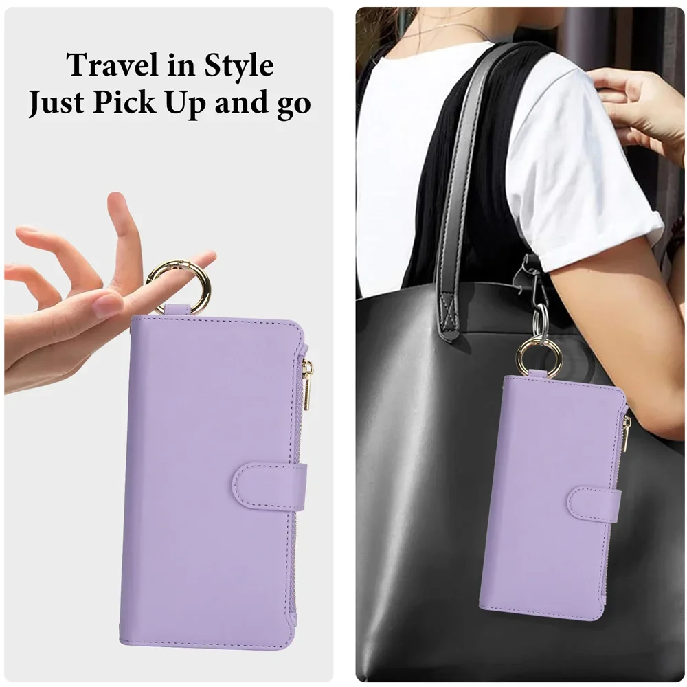 Crossbody Wallet Phone Case for Samsung Galaxy S23 S21 FE S25 S24 S22 Plus S26 Ultra A16 A36 A15 A52 A52S A56 A54 A55 5G