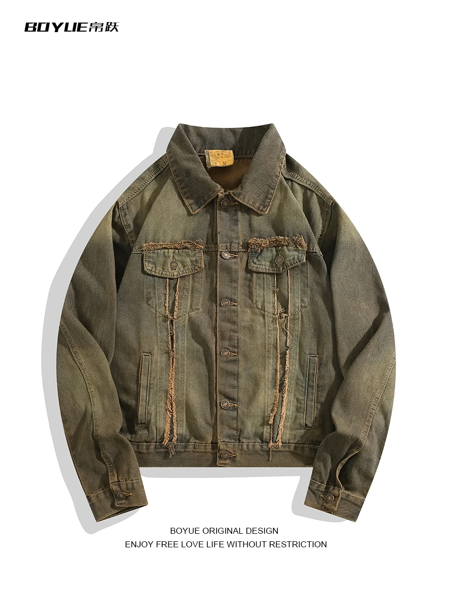 

Women Green Denim Jacket Female Outerwear Long Sleeve Oversize Jean Jacket Harajuku Korean Vintage Fashion Y2k Top 2000s Clothes