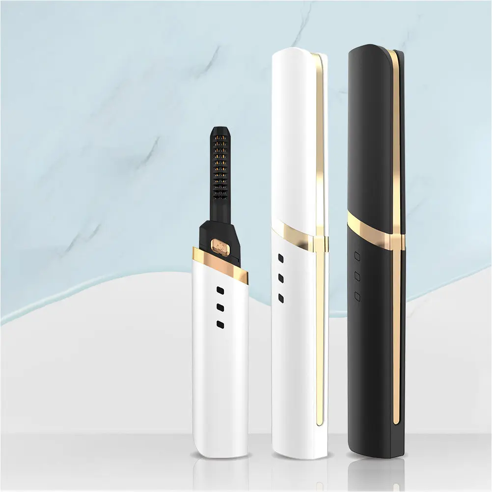 1Set Rechargeable Electric Heated Eyelash Curler Provides Flawless Curl Enhances Eye Openness Safe Precision Design Professional