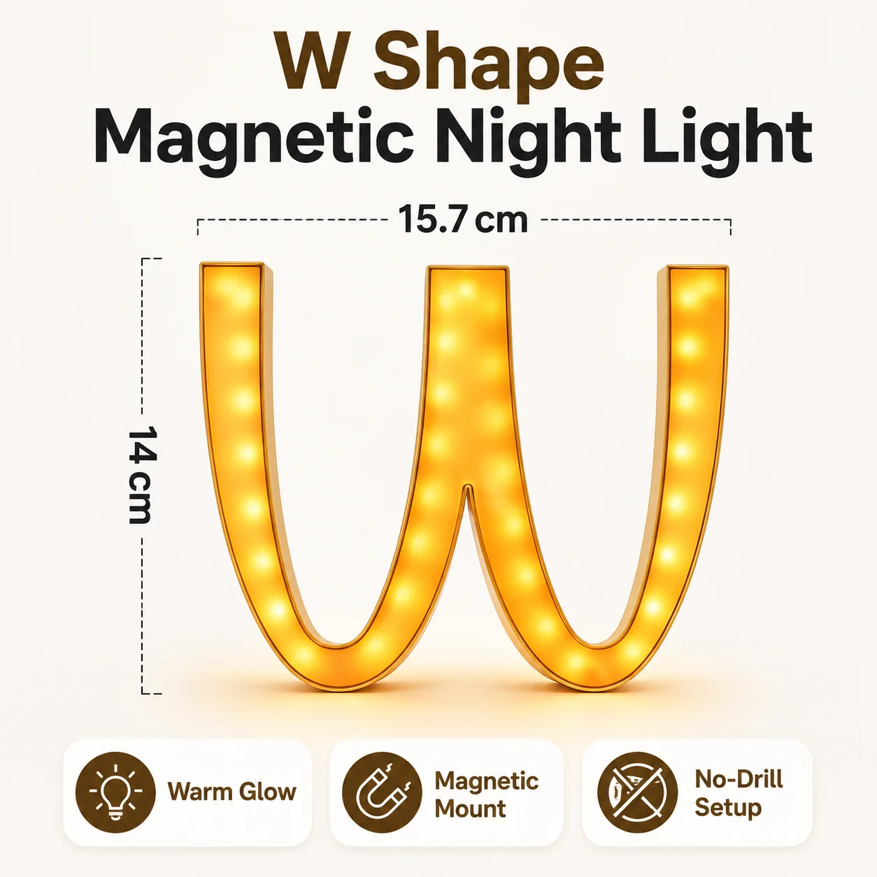 LED Hamburger Night Light M/W Letter, Cute Cartoon Rechargeable Bedside Table Lamp, Kids Bedroom Office Desktop Decor