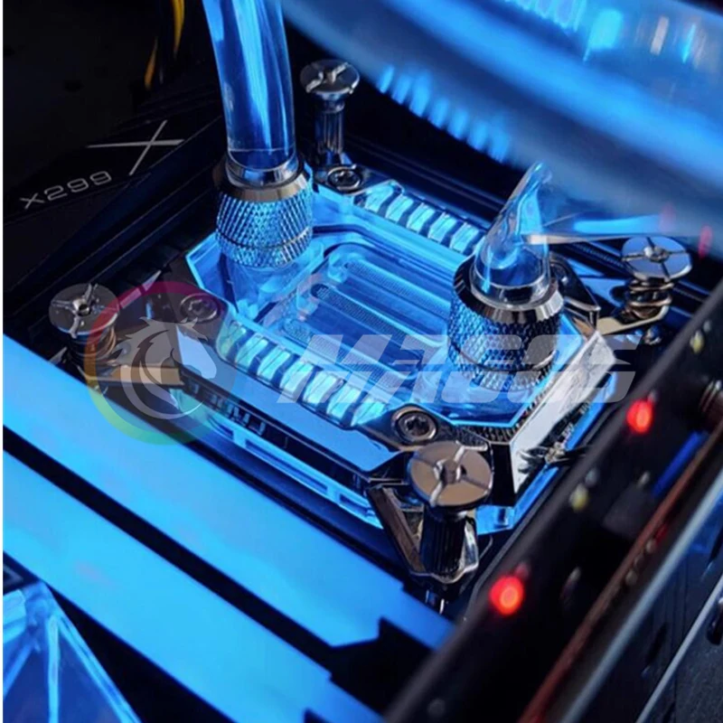 

RGB CPU Water Cooling Block for Intel 115x 1200 1700 With 4090 Cooler 5V 3PIN 0.1mm Waterway