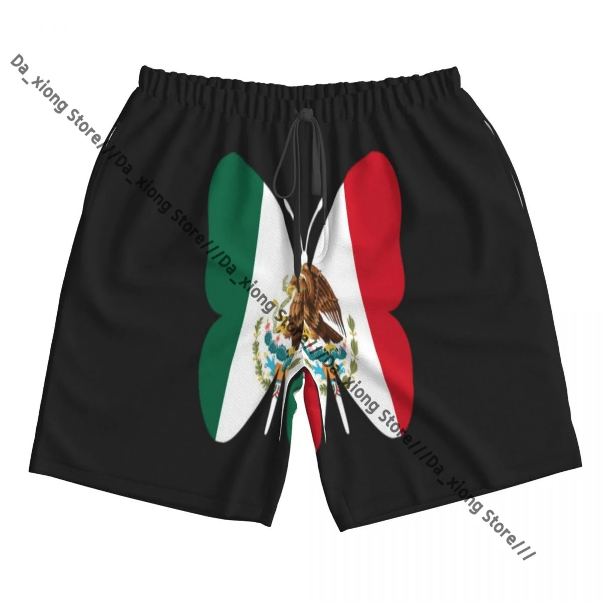 Men Beach Short Quick-drying Swimming Trunk Mexico Flag Butterfly Swimwear Swimsuit Bathing Shorts view 4