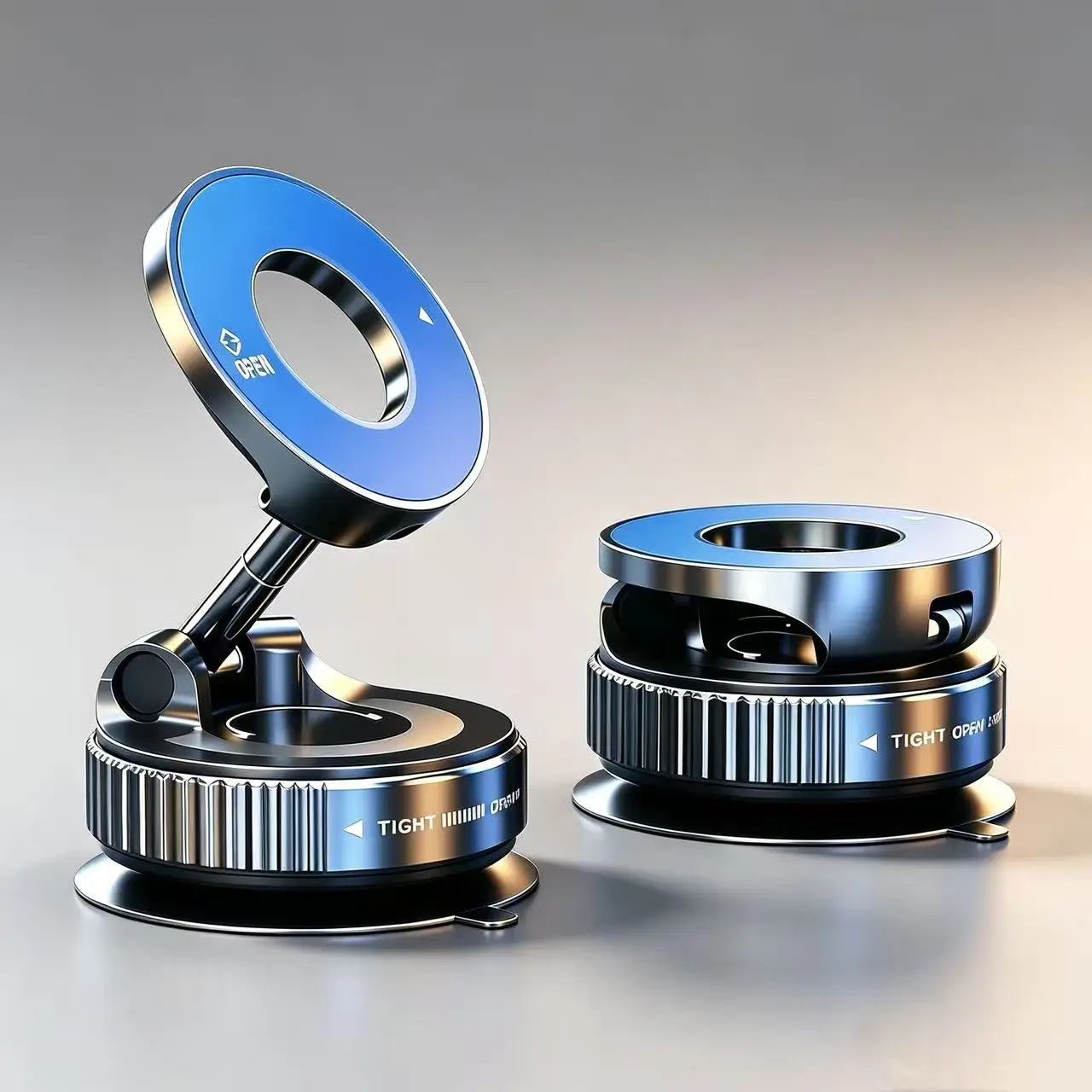 Universal Magnetic Car Phone Holder, Strong Suction Cup 360° Rotate Foldable Car Phone Mount Stand for Cellphone GPS Navigation