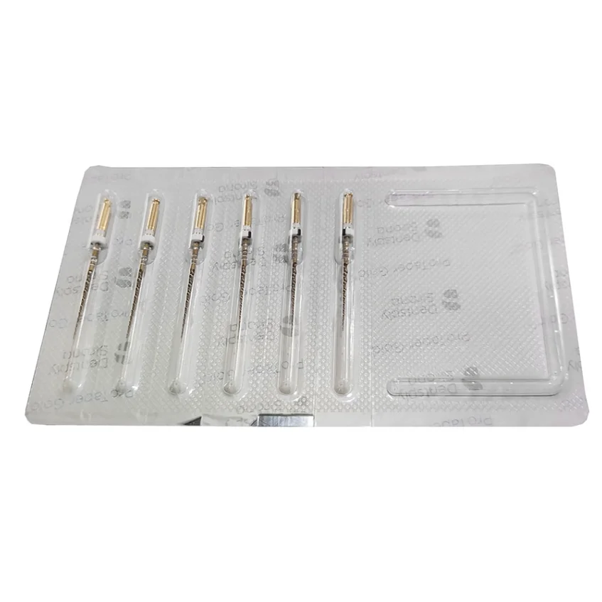 

Dentsply ProTaper Gold Rotary Files 21mm 25mm Assorted Dental Root Canal Files Dental Sterile Shaping Niti Endodontic Files