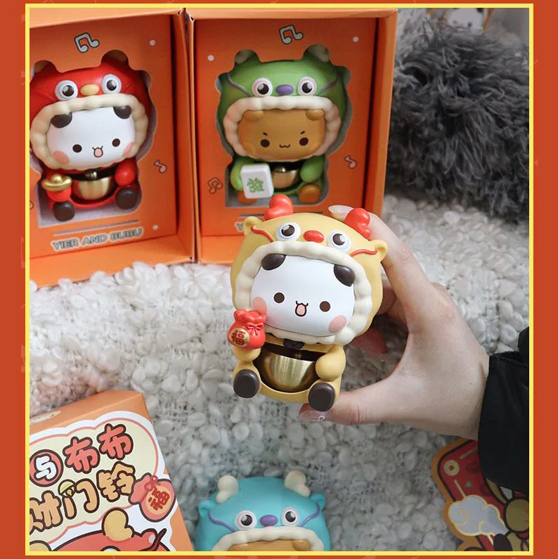 Bubu и Dudu колокольчики, магнитный дверной звонок, аниме-фигурка, модель куклы, дверной звонок, кулон, орнамент, коллекция, колокольчик, декор, игрушки