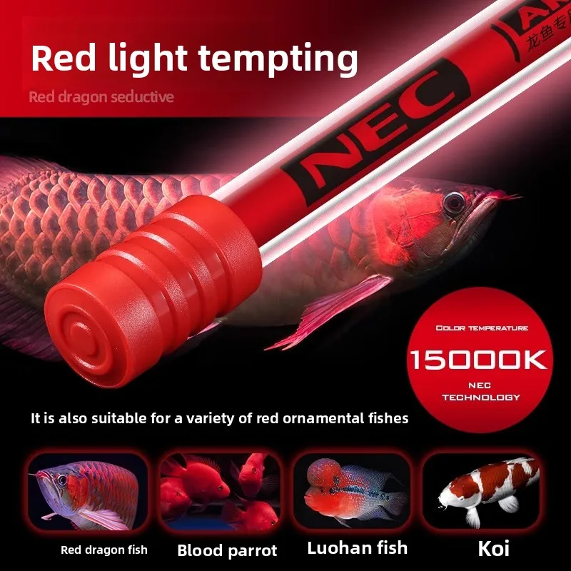 

LED Aquarium Light,Submersible Glass Fish Tank Light For Arowana,Aquarium T8 Brightening Color Lamp Tube,15000K,6700K,98cm-158cm