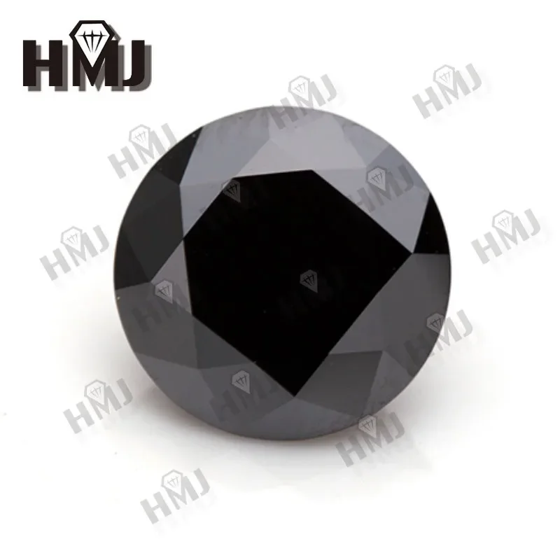 مويسانيتي حجر شكل دائري قطع رائعة D/أسود/أزرق مائي/لون الشمبانيا VVS1 وضوح 0.5-5CT GRA شهادة خرز للمجوهرات