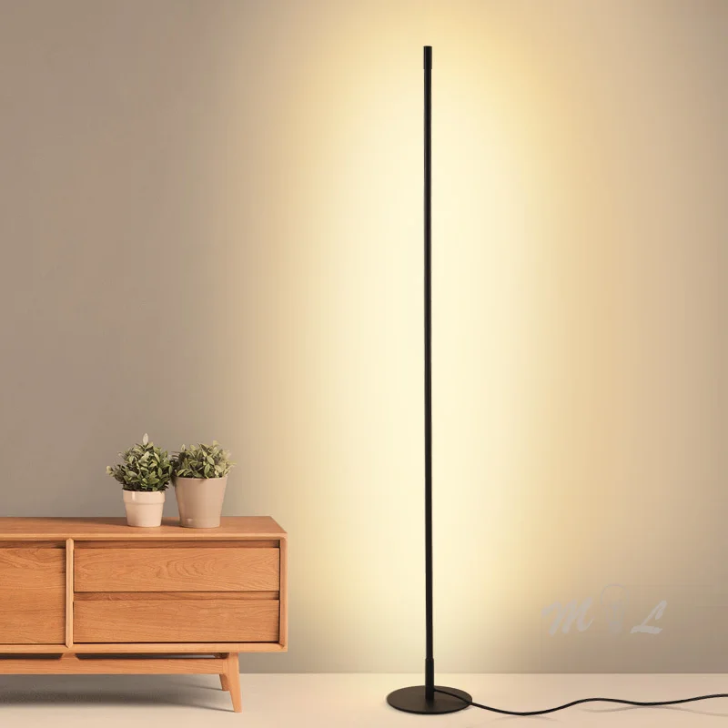 Column Led Floor Lamp Modern Standing Lamp Simple Floor Lamps for Living Room Foyer Beside Lamp 18W Dimmable Floor Light Fixture