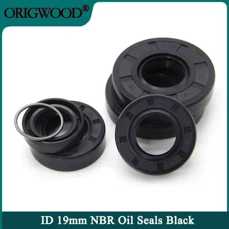 

2/5pcs NBR Oil Seal ID 19mm TC-19*25/26/28/30/32/35/40/42/45/47*5/6/7/8/10mm Nitrile Rubber Shaft Double Lip Oil Gasket