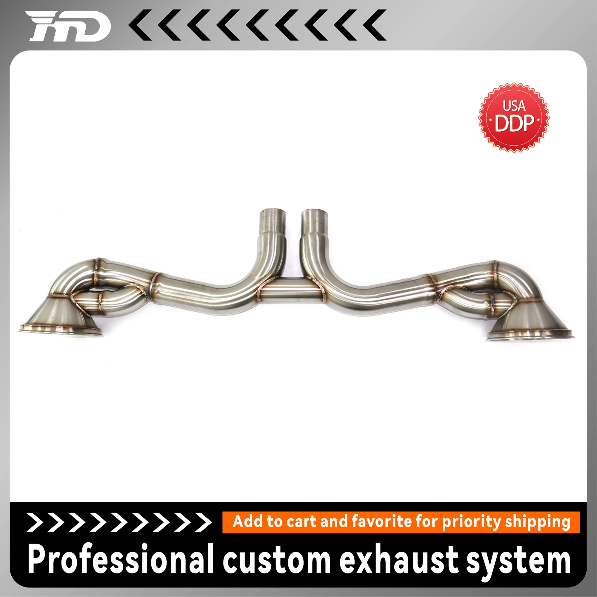 

HMD Exhaust System SS304 exhaust catback for Porsche 911 992 GT3 (no valve) straight-through tail section custom model