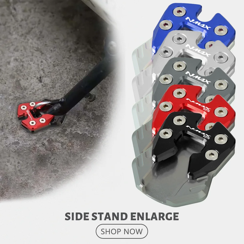 

For Yamaha NMAX125 NMAX-125 NMAX 125 2015-2020 2019 2018 2017 2016 Moto Kickstand Side Pad Stand Enlarge Extension Foot Plate
