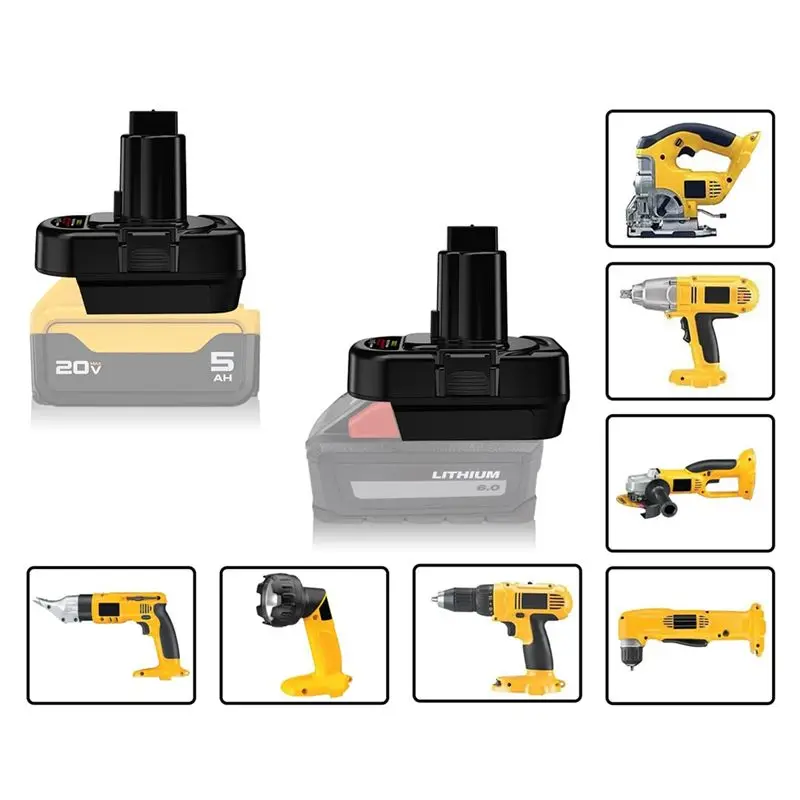 Battery Adapter For 20V Or For M18 18V Li- Battery Convert To For 12V/14.4V Ni-MH Power Tool