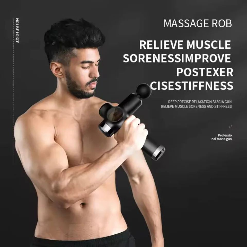 7-speed Electric Percussion Fascial Massage Gun, Deep Tissue Muscle Relaxation For Body Neck Back, Pain Relief Fitness
