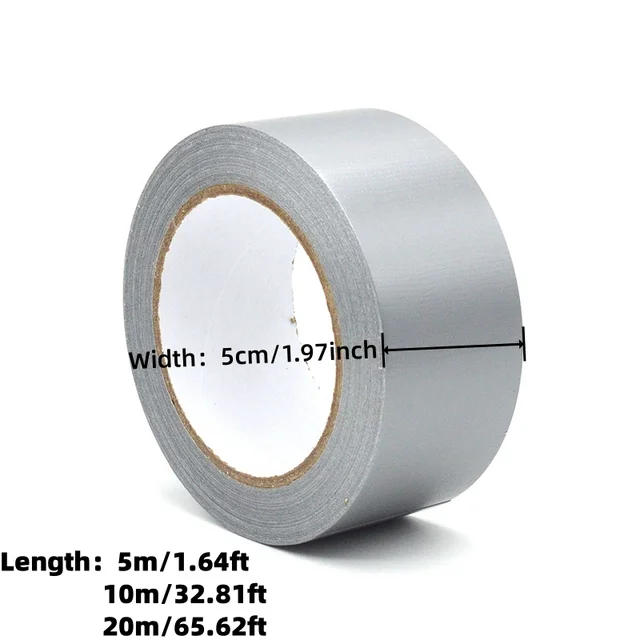 Waterproof Heavy Duty Industrial Adhesive TapeLength 16.4/32.81/65.62ft Super Sticky Cloth Duct Tape DIY Repair Home Decoration 2