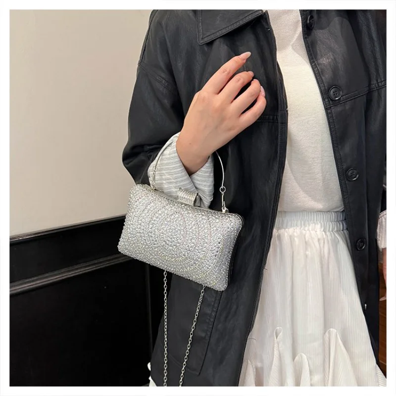 

Luxury Women's Shoulder Bag Made Of Magnolia-Patterned Leather Featuring Trendy Paris Casual Lightweight Daily Style​