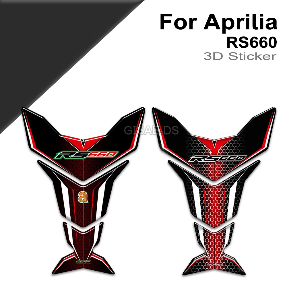 

3D Resin Tank Pad For Aprilia RS660 RS 660 Motorcycle Anti-Slip Knee Grips Protection Fuel Oil Guard Stickers Decal Kit