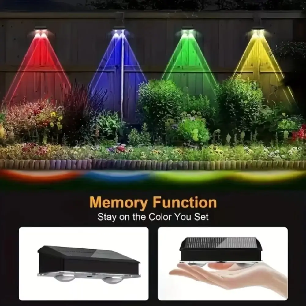 No Drill Solar Outdoor Wall Light Self-Adhesive Waterproof Solar Wall Washer Light No Drilling Solar Powered