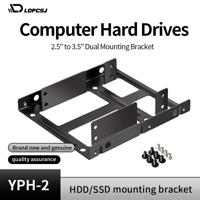 

Metal Dual 2.5" To 3.5" Hard Drive Bay Mounting Bracket - 2 X 2.5" To 3.5" HDD / SSD Mounting Bracket