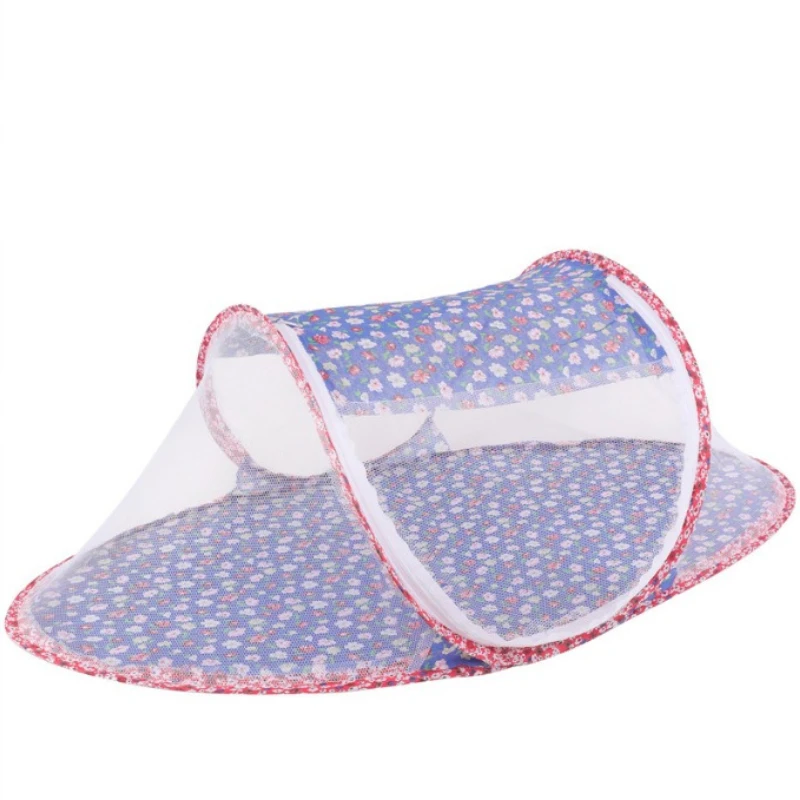 Baby Mosquito Net Cover Portable No Installation Foldable Encrypted Mosquito Proof Printed Anti Fall Bottom Baby Bed