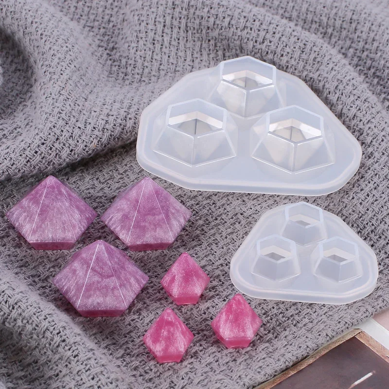 

New 1Pcs Mini Diamond Shaped Silicone Mold DIY Handmade for Jewelry Accessories Mould White Cake Decor Mold Kitchen Supplies