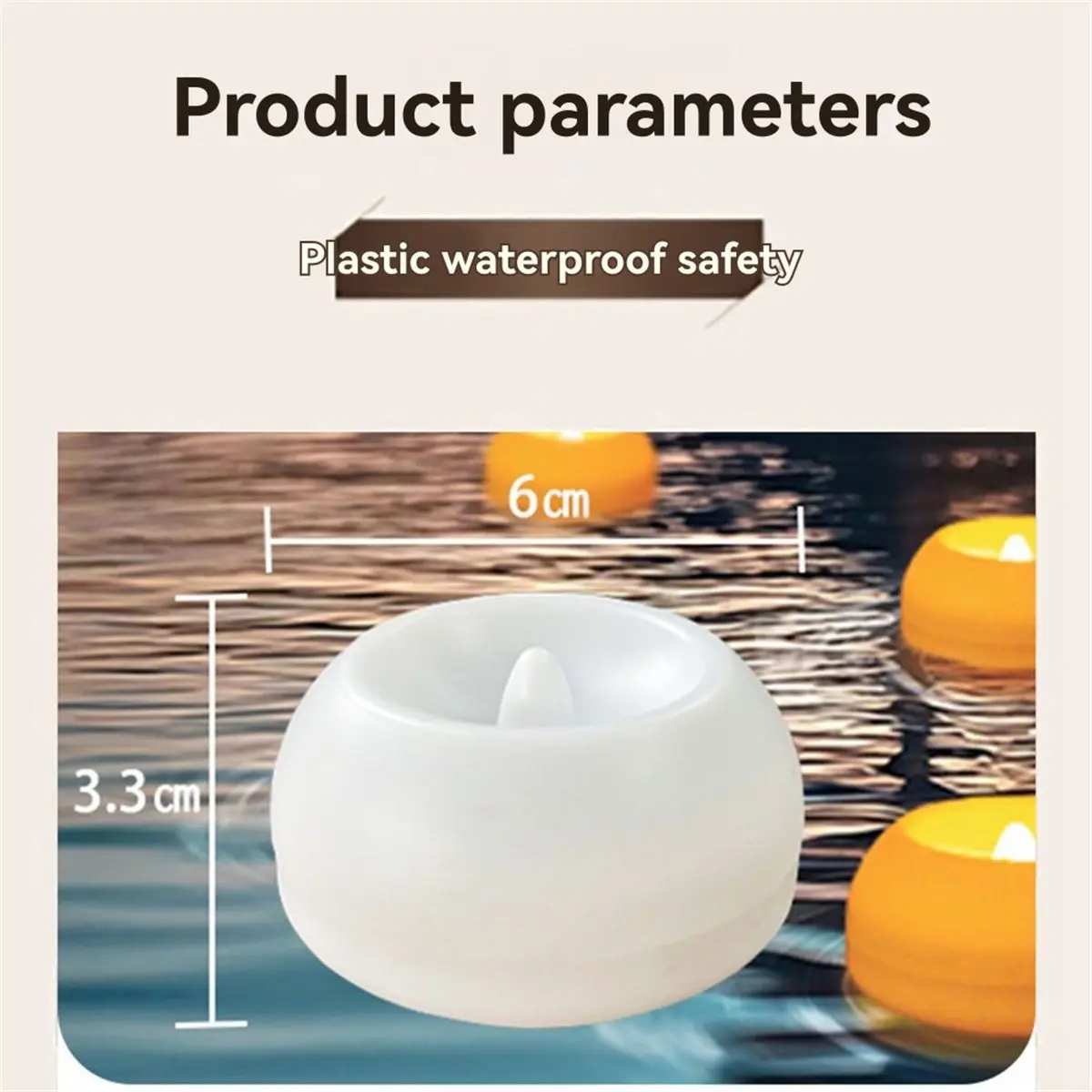 

BABQ 12 Pcs Flameless Led Floating Candles Battery Operate Waterproof Tealights Cylinder Vases for Wedding Decor Party Pool