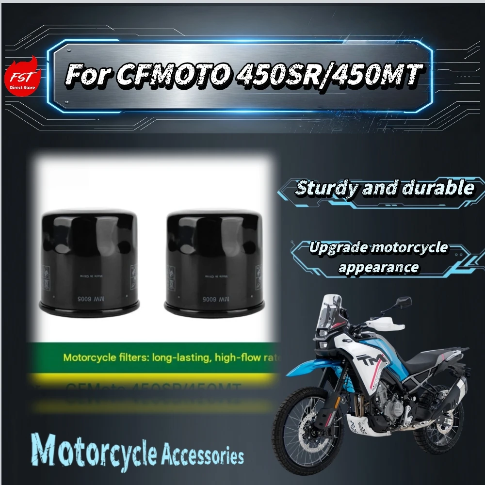 For CFMOTO 450SR/450MT Motorcycle Spin-on Oil Filter, Anti-collapse Filter Core, Keep Consistent Filtration Effect