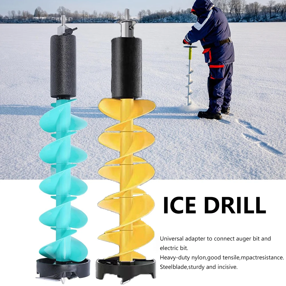 6 inch Ice Drill for Fishing Electric Ice Auger Nylon Corless Ice Fishing Auger with Positioning Drill 49/75cm Ice-breaking Rod