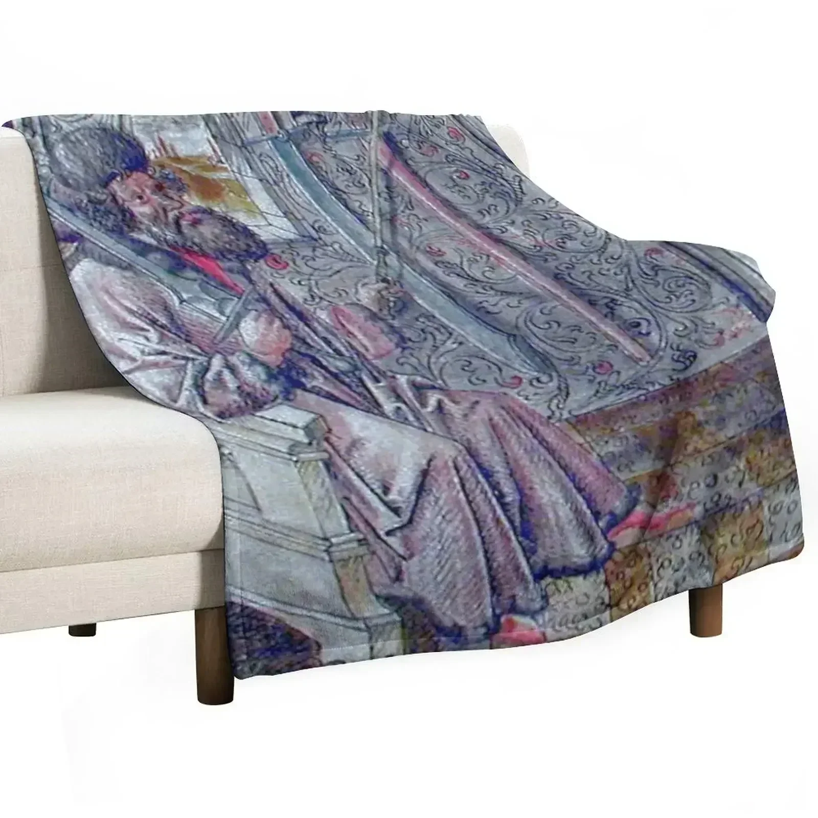 

Johannes Liechtenauer Portrait Throw Blanket Cozy Microfiber Throw Blanket for Home Bedroom