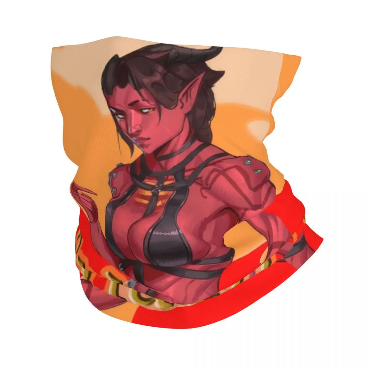 Karlach Baldurs Gate 3 Neck Gaiter Printed Unisex Face Mask Scarf Warm Headband Hiking Windproof