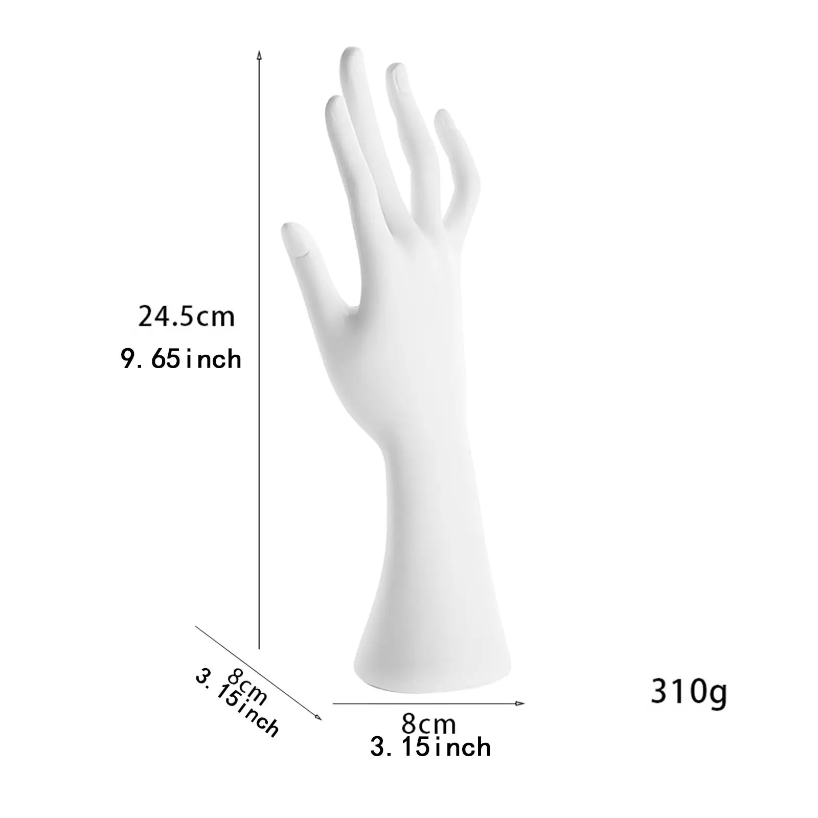 Mannequin Hand Display for Jewelry Dresser Top Elegant for Chain Finger Ring