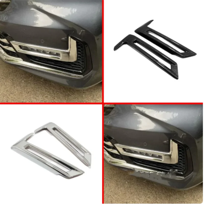 

For Honda Odyssey 2022 2023 2024 Front Fog Light Lamp Covers Trim Frame ABS Exterior Accessories Decoration Stickers Parts 2Pcs