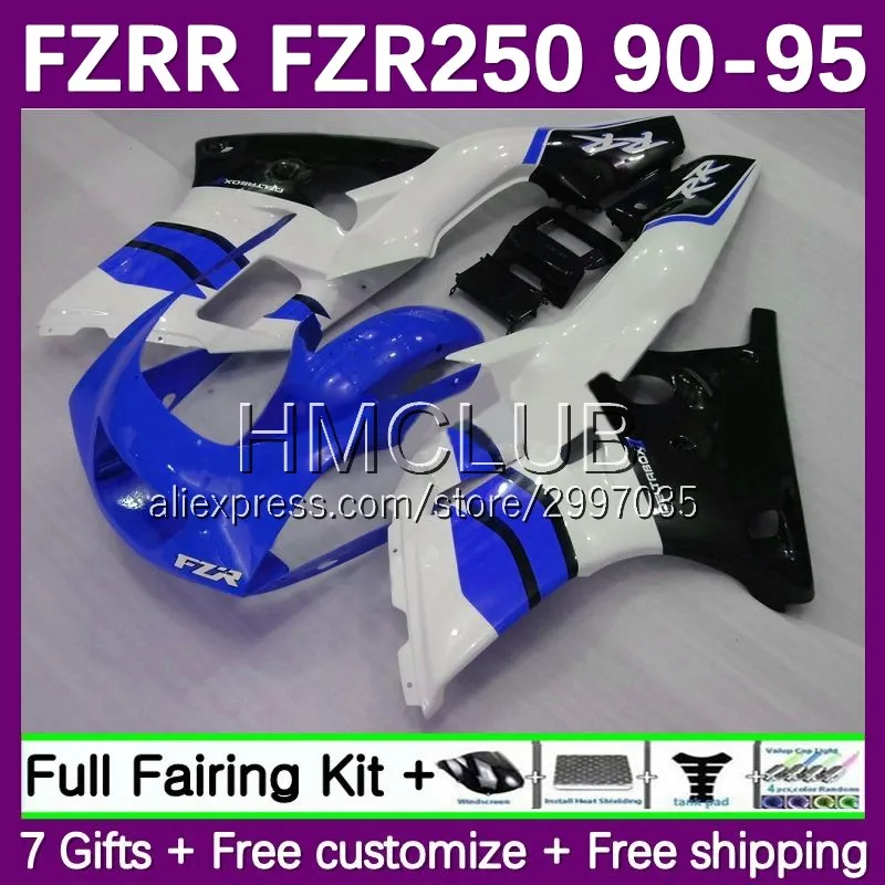 Fairing For YAMAHA FZR250R FZRR FZR 250 250R 152No.88 FZR250 90 91 92 93 94 95 FZRR250 1990 1991 992 1993 1994 1995 blue white