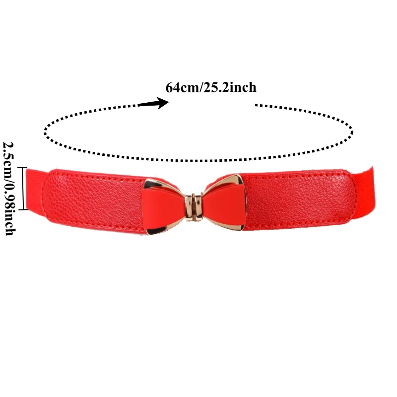 Stylish and Minimalist Elastic Slim Waist Cincher Elegant Stretch Belt with Double BucklesPerfect for Down Jackets and Dresses