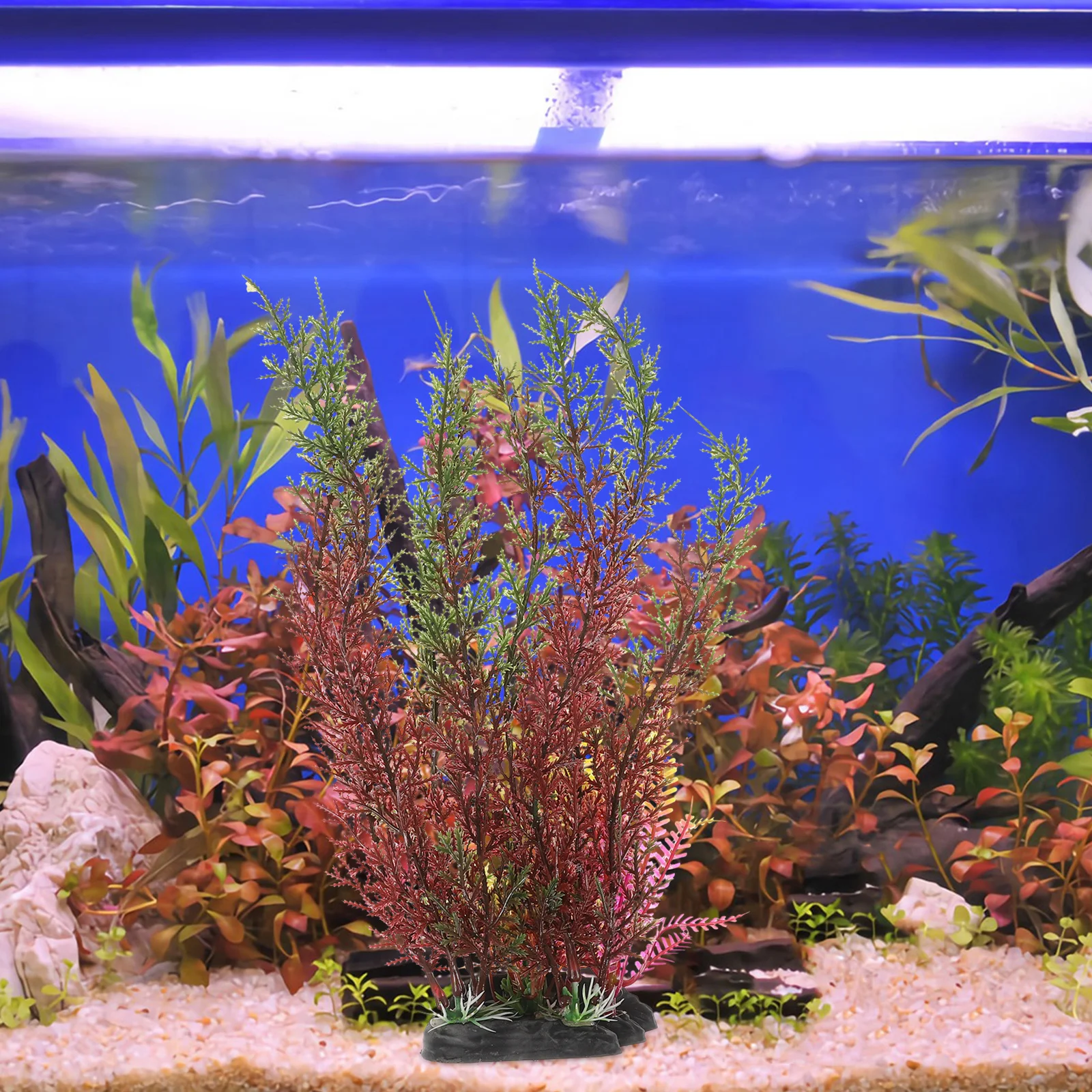 

2Pcs Creative Aquarium Decoration Artificial Plants Lightweight Fish Tank Grass for Large Small Aquariums Plants for Fish Tank