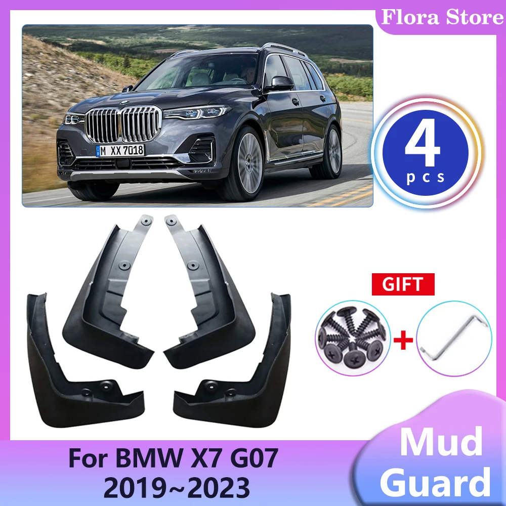 

Car Mudguard for BMW X7 G07 M50d xDrive40i 2019~2023 Front Rear Fenders Splash Guards Wheel Protector Covers Exterior Accessorie