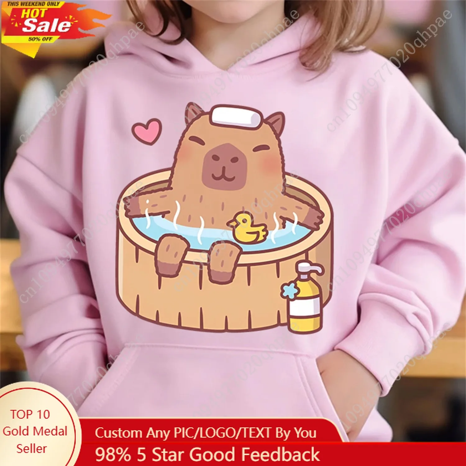 Children Clothes Cute Capybara 3D Print Kids Hoodie Sweatshirt Christmas Long Sleeve Casual Pullover Autumn Children's Clothing