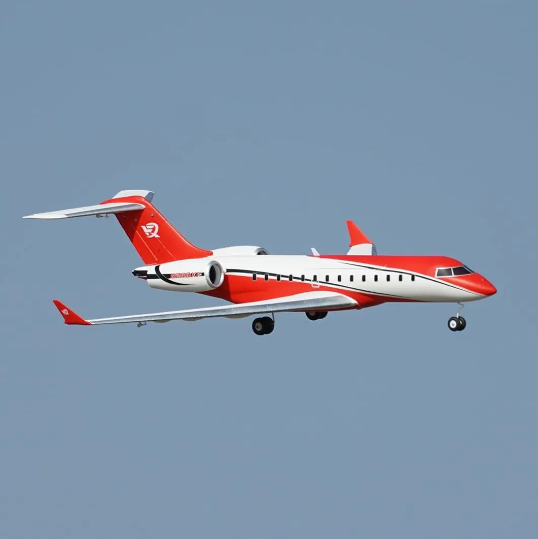 J-65 Twin 40mm EDF RC Airplane Red Business Jet PNP Model Toy for Hobbies Remote Control Aircraft