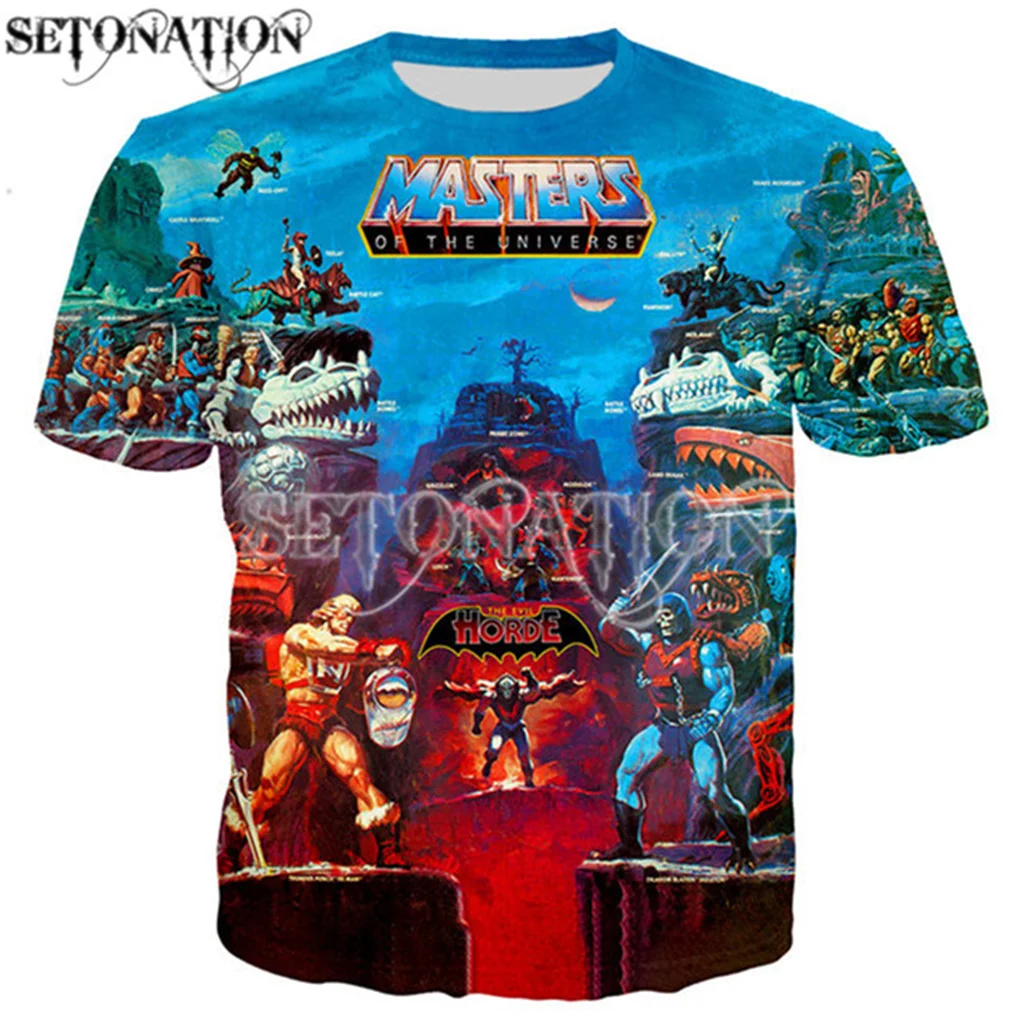 He-man-and-The-Masters-of-The-Univer men women New fashion cool 3D printed t-shirts Harajuku style tshirt streetwear summer tops