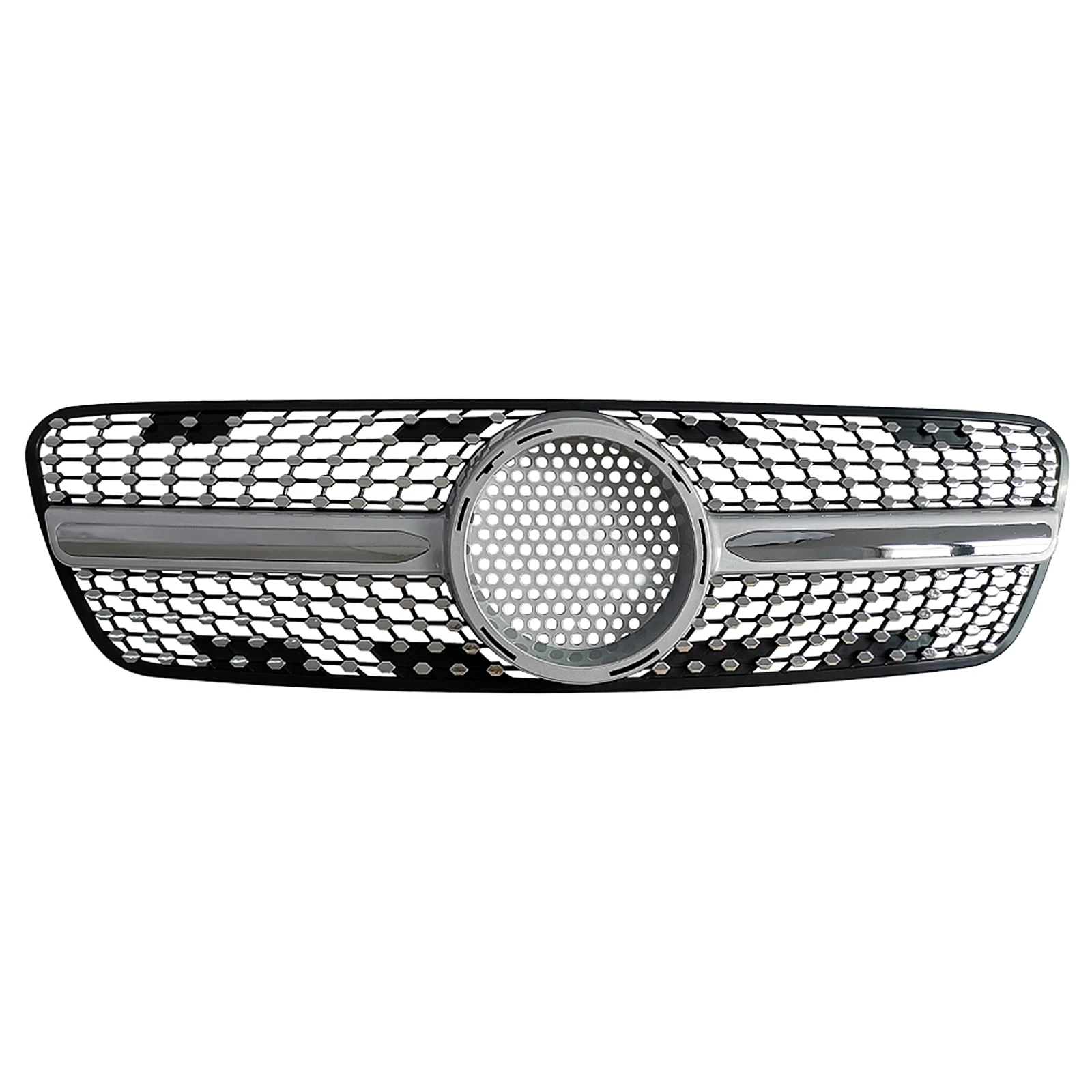 Front Grille Bumper Hood Mesh Grill w/ Insect Net For Mercedes Benz ML Class W163 1999-2004